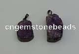 NGP6408 15*25mm - 16*28mm freeform druzy agate pendants