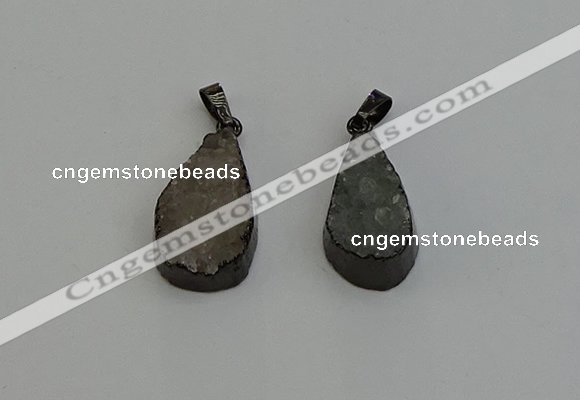 NGP6410 15*25mm - 16*28mm freeform druzy agate pendants