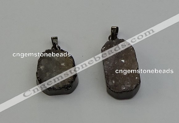 NGP6411 18*25mm - 20*30mm freeform druzy agate pendants