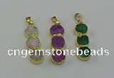 NGP6536 10*32mm druzy agate gemstone pendants wholesale