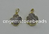 NGP6554 20*20mm - 22*22mm flower druzy agate pendants