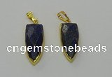 NGP6564 12*35mm - 15*40mm arrowhead lapis lazuli pendants