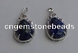 NGP6623 22*30mm faceted teardrop lapis lazuli gemstone pendants