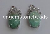 NGP6636 18*25mm faceted oval amazonite gemstone pendants