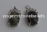 NGP6640 18*25mm faceted oval labradorite gemstone pendants