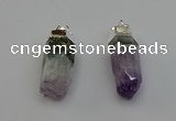 NGP6680 12*25mm - 12*30mm sticks druzy amethyst pendants