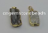 NGP6683 16*28mm - 18*35mm freeform druzy agate pendants