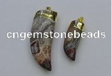 NGP6703 15*35mm - 20*50mm horn agate gemstone pendants