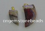 NGP6705 15*30mm - 20*40mm horn agate gemstone pendants