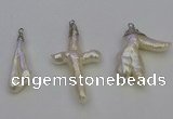 NGP6710 10*25mm - 20*45mm freeform pearl pendants wholesale