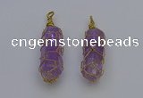 NGP6733 13*40mm sticks amethyst gemstone pendants wholesale