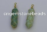 NGP6744 13*40mm sticks amazonite gemstone pendants wholesale