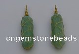 NGP6746 13*40mm sticks aventurine gemstone pendants wholesale