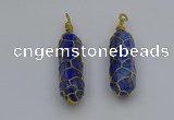 NGP6750 13*40mm sticks lapis lazuli gemstone pendants wholesale