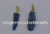 NGP6758 10*35mm - 15*45mm freeform blue kyanite pendants