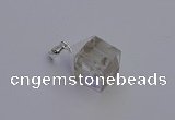 NGP6780 15*22mm cube white crystal gemstone pendants wholesale