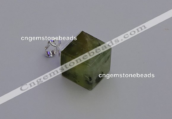 NGP6790 15*22mm cube green qutilated quartz pendants wholesale