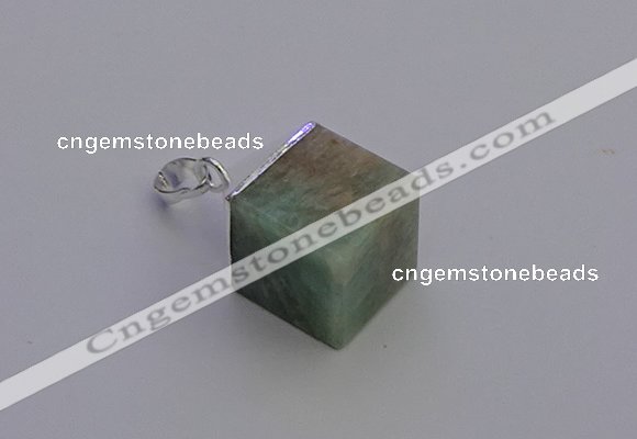 NGP6792 15*22mm cube amazonite gemstone pendants wholesale