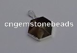 NGP6834 24*25mm hexagon moonstone gemstone pendants wholesale