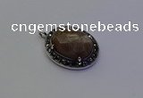 NGP6873 20*25mm oval moonstone gemstone pendants wholesle