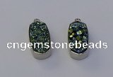 NGP6898 10*22mm - 12*25mm freeform plated druzy quartz pendants