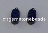 NGP6922 10*22mm - 12*25mm freeform plated druzy quartz pendants