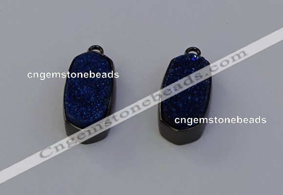 NGP6922 10*22mm - 12*25mm freeform plated druzy quartz pendants