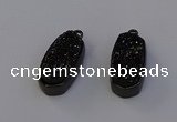 NGP6924 10*22mm - 12*25mm freeform plated druzy quartz pendants