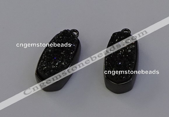 NGP6924 10*22mm - 12*25mm freeform plated druzy quartz pendants