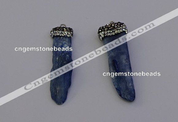 NGP6959 10*35mm - 15*45mm freeform blue kyanite pendants