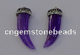 NGP6963 12*40mm - 15*45mm horn agate gemstone pendants