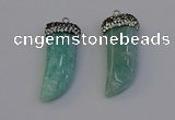 NGP6980 12*40mm - 15*45mm horn amazonite pendants wholesale