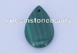 NGP700 15*25mm flat teardrop natural malachite gemstone pendant