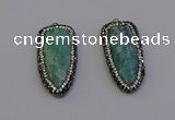 NGP7015 20*45mm arrowhead amazonite gemstone pendants wholesale