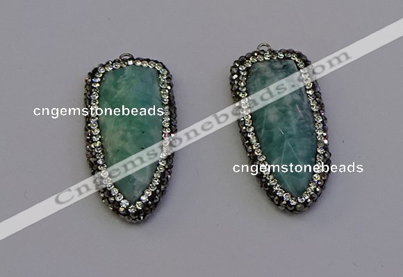 NGP7015 20*45mm arrowhead amazonite gemstone pendants wholesale