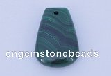 NGP702 20*30mm trapezoid natural malachite gemstone pendant