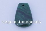 NGP702 20*30mm trapezoid natural malachite gemstone pendant