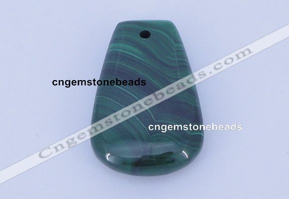 NGP702 20*30mm trapezoid natural malachite gemstone pendant