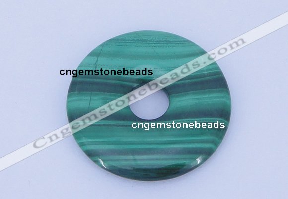 NGP704 30mm natural malachite gemstone donut pendant