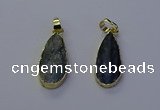 NGP7046 12*25mm - 13*28mm flat teardrop blue kyanite pendants