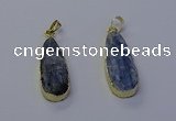 NGP7047 13*35mm - 14*40mm flat teardrop blue kyanite pendants