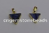 NGP7048 14*15mm triangle blue kyanite pendants wholesale