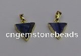 NGP7048 14*15mm triangle blue kyanite pendants wholesale