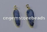 NGP7049 13*35mm - 14*40mm flat teardrop blue kyanite pendants
