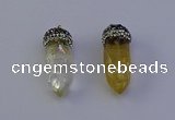 NGP7058 12*30mm - 15*35mm faceted bullet citrine pendants