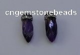 NGP7060 12*30mm - 15*35mm faceted bullet amethyst pendants