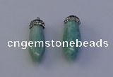 NGP7065 12*30mm - 15*35mm faceted bullet amazonite pendants