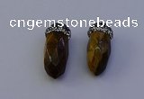 NGP7069 12*30mm - 15*35mm faceted bullet yellow tiger eye pendants