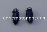 NGP7073 12*30mm - 15*35mm faceted bullet lapis lazuli pendants