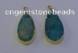 NGP7130 25*45mm - 26*50mm teardrop druzy agate pendants wholesale